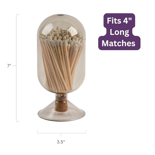 Glass Match Cloche - Smoke